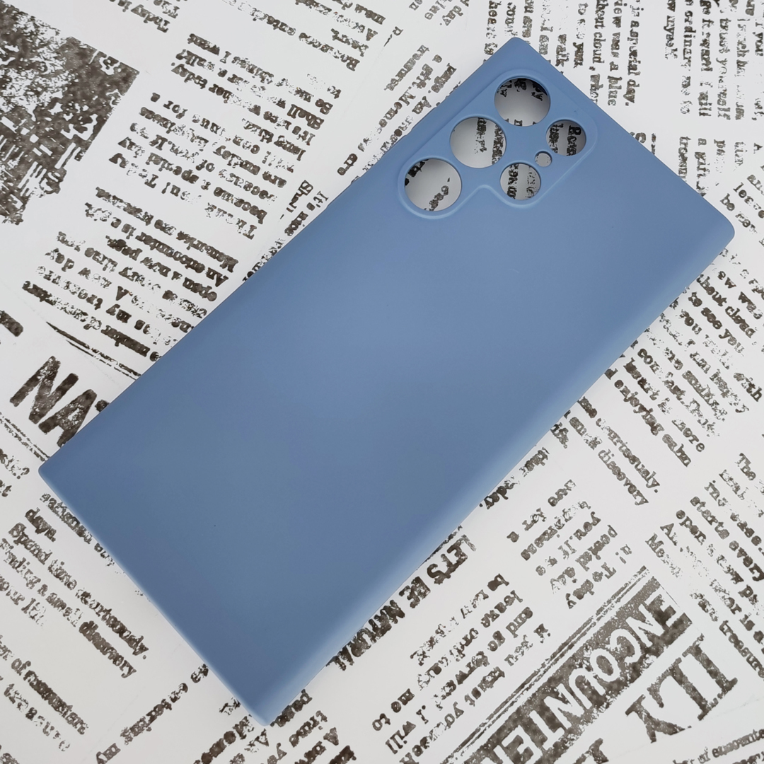 Galaxy S22 Ultra シリコンケース [3] アッシュブルー (7)