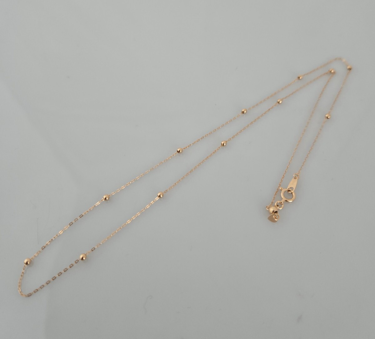 K18 PG ボールチェーンネックレス 45cm