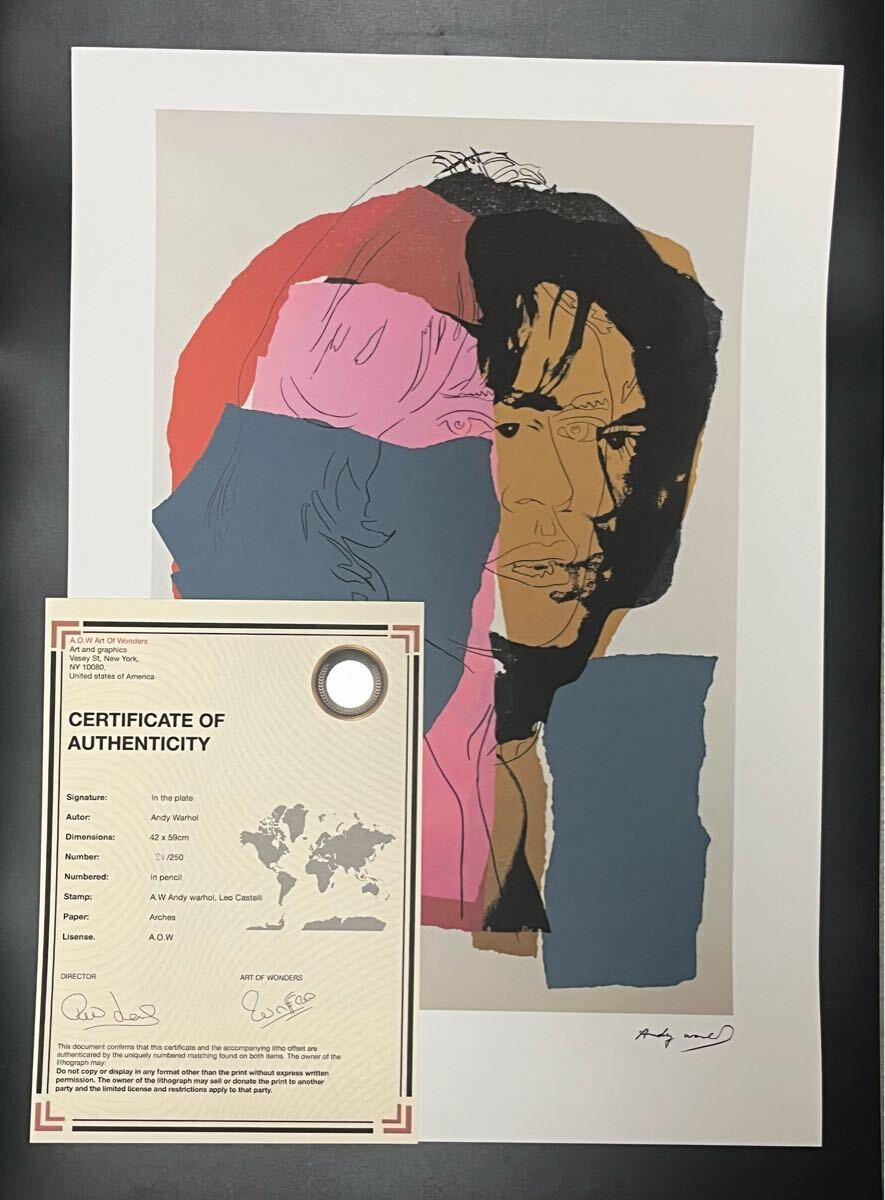 最高級レア!!! アンディウォーホル Andy Warhol「Mick Jagger