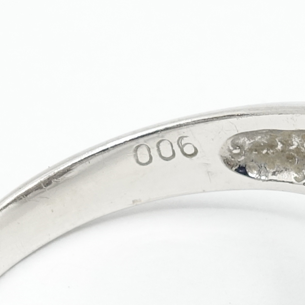 【栄】リング 指輪 Pt900 プラチナ パール ダイヤ 0.06ct 約5.9g 11.5號(hào) ジュエリー レディース 女性 本體のみ