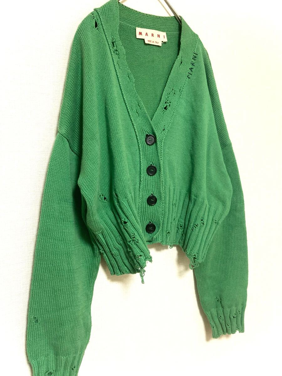 マルニ marni レディース ダメージ ロゴ刺繍 ニット セーター マルニ marni レディース ダメージ ロゴ刺繍 ニット セーター