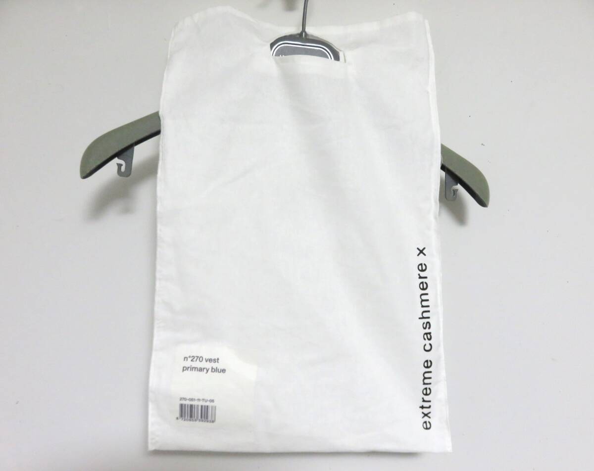 新品 extreme cashmere vest ブルー コットン カシミヤ ユニセックス エクストリーム カシミア ベスト タンクトップ ノースリーブ 270_画像7