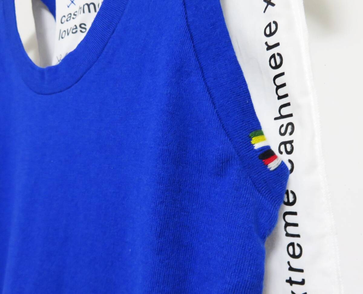 新品 extreme cashmere vest ブルー コットン カシミヤ ユニセックス エクストリーム カシミア ベスト タンクトップ ノースリーブ 270_画像2