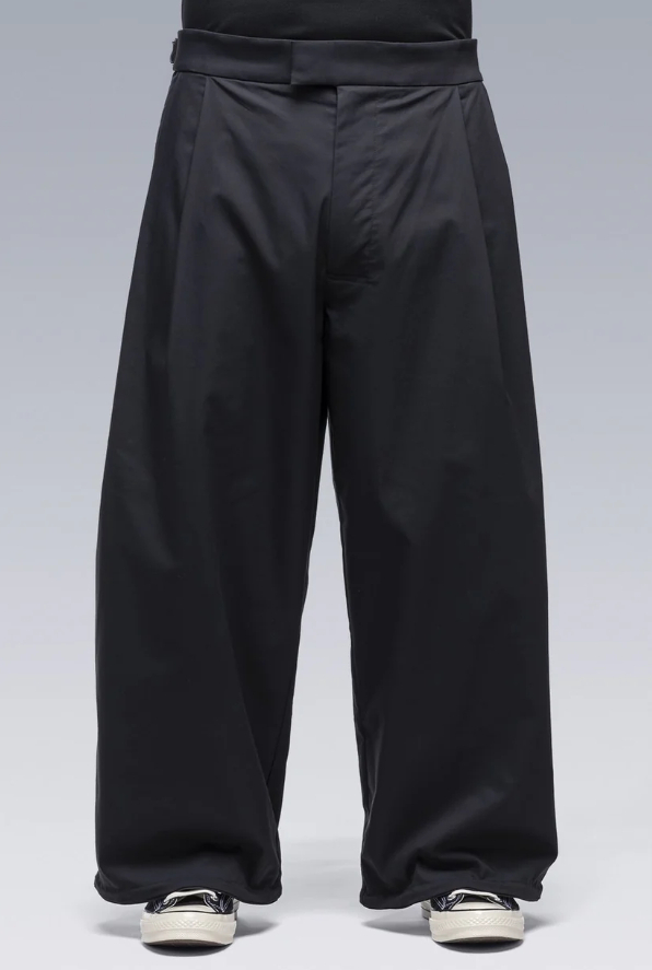!_ бесплатная доставка обычная цена 20 десять тысяч новый товар ACRONYM Micro Twill Pleated Trouser P48-CH 23SS M черный ACRONYM широкий плиссировать брюки 