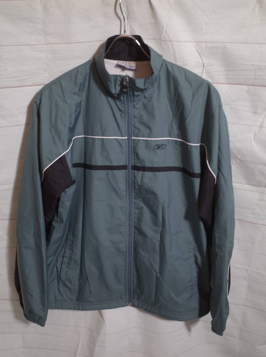 メンズ pl872 Reebok リーボック フルジップ ウインドブレーカー ジャケット S グレー系 灰系
