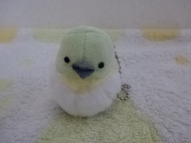 ふくらどり ふくらめじろ プチマスコット ぬいぐるみ ボールチェン キーホルダー_画像1