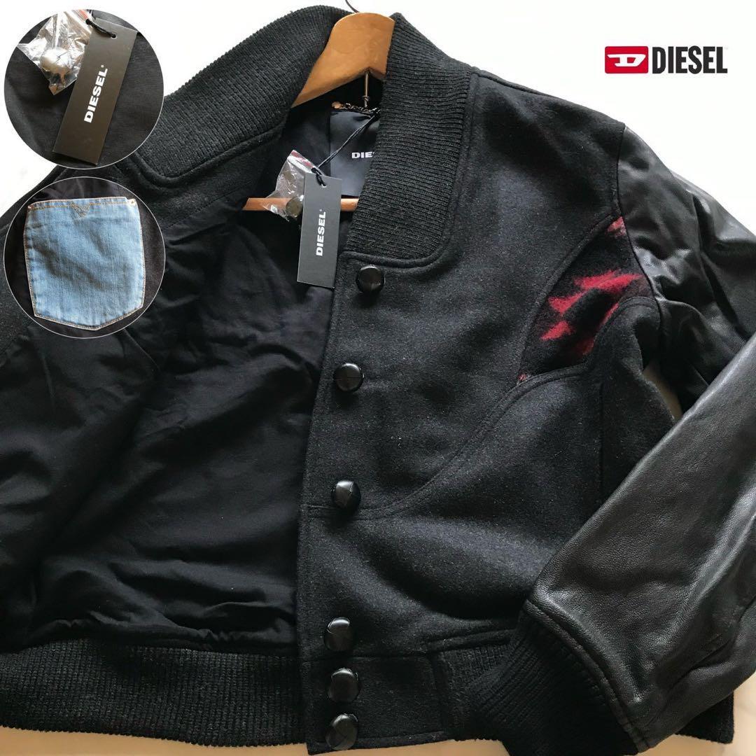 新品タグ付/XLサイズ○ディーゼル スタジャン ブルゾン 牛革 新品タグ付/XLサイズ○ディーゼル スタジャン ブルゾン 牛革