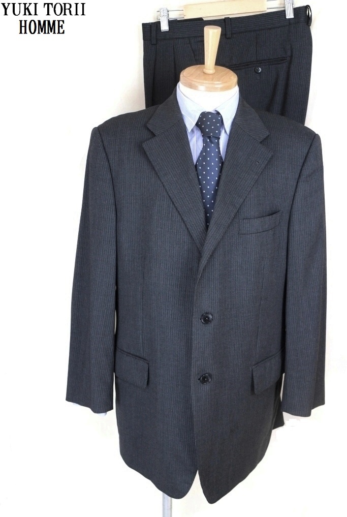YUKI TORII HOMME 春秋冬 大きいサイズ 段返り3つ釦スーツ BE6 YUKI TORII HOMME 春秋冬 大きいサイズ 段返り3つ釦スーツ BE6