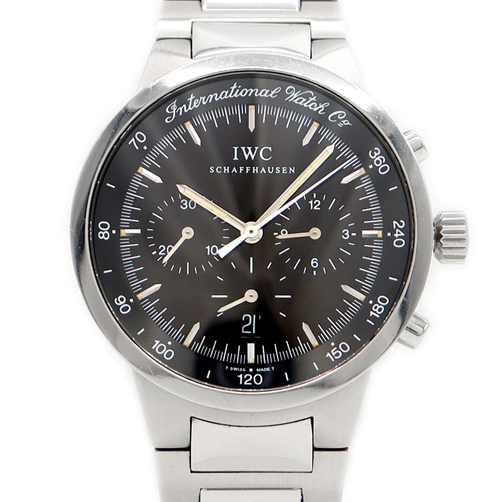 電池交換済 IWC インターナショナルウォッチカンパニー GST クロノグラフ IW372702 デイト 120m防水 SS メンズ クォーツ
