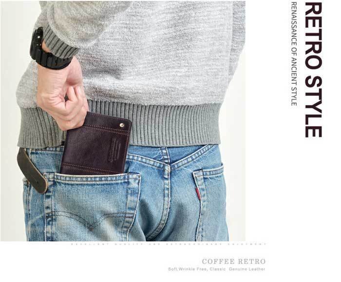 メンズ 財布 二つ折り財布 薄い 薄型おしゃれ 折りウォレット プレゼント シンプル 小銭入れ 人気ギフト 男性 父の日 コーヒー
