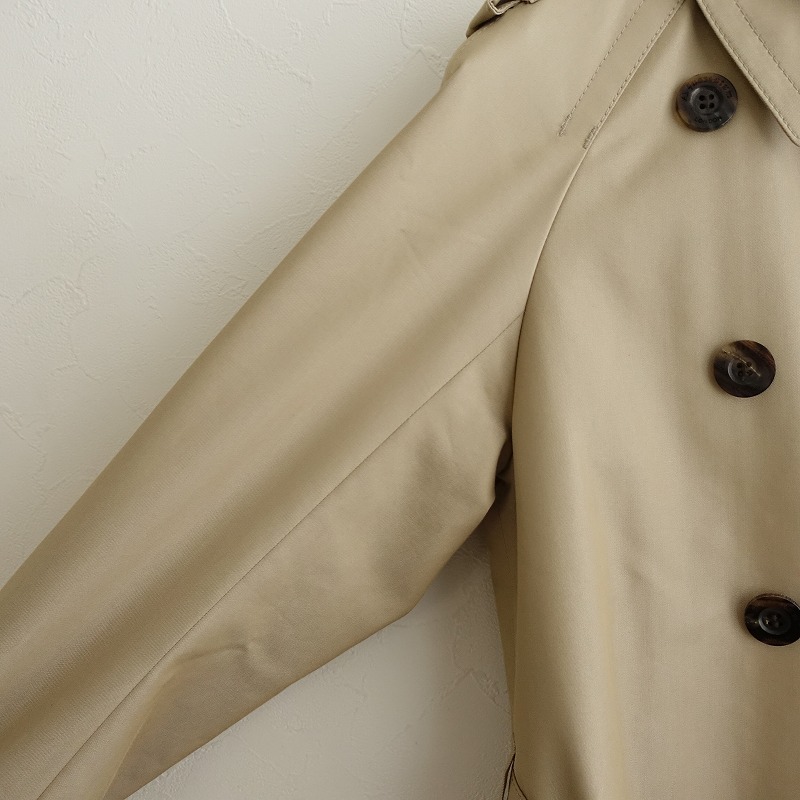 http://【定価16.5萬】アクアスキュータム Aquascutum *BASIC TRENCHCOAT LONG*ライナー付きベージュ綿混アウター(jjk4-2401-121)【03A42】