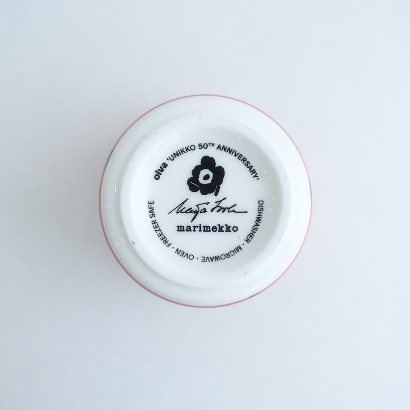 【北歐】50周年記念限定/マリメッコ marimekko *UNIKKO ラテマグ*カップコップ器うつわ食器【陶器】(wa84-2502-61)【40C52a】