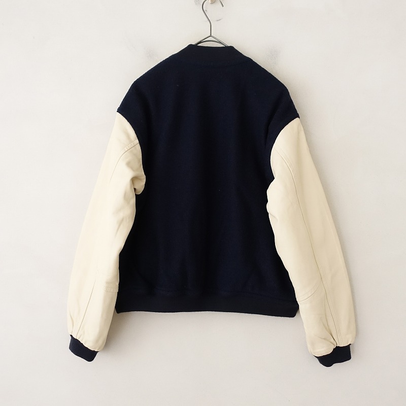 【定価4.6萬(wàn)】ジムフレックス Gymphlex *アワードジャケット*14紺×オフ白分替ブルゾン羽織アウター伢著(mjk25-2502-242)【50C52】