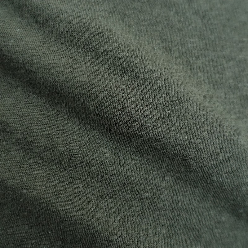 ミナペルホネン mina perhonen *chouchoエンブロイダリーカットソーTシャツ*40綿モスグリーン刺しゅう半袖(2-2502-222)【70C52】