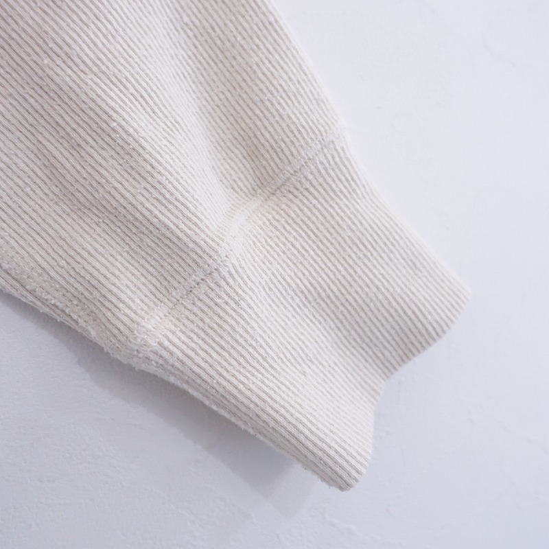 アンフィル unfil *シルクコットンネップリブカットソープルオーバー*0キナリ色ラウンドネック長(zhǎng)袖Tシャツ(2-2502-275)【41C52】