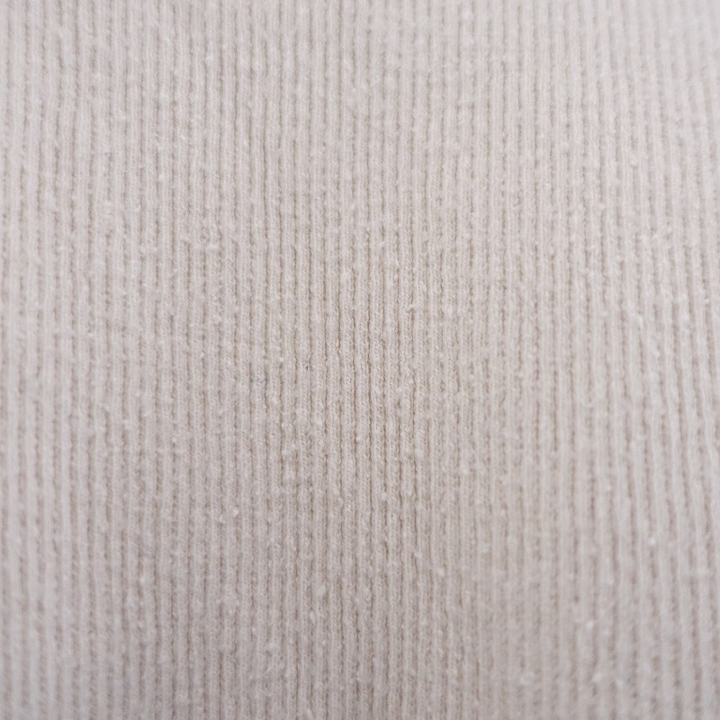 アンフィル unfil *シルクコットンネップリブカットソープルオーバー*0キナリ色ラウンドネック長(zhǎng)袖Tシャツ(2-2502-275)【41C52】