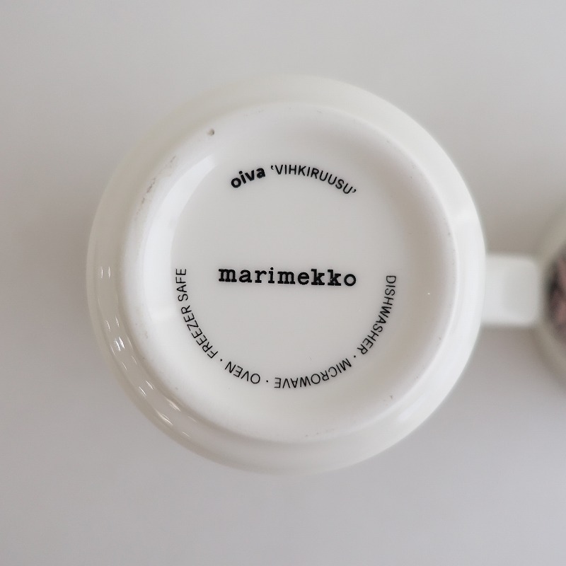【北歐】日本限定/マリメッコ marimekko *Vihkiruusu ヴィヒキルース マグカップ 2點(diǎn)セット*食器【陶器】(wa23-2502-68)【42C52】