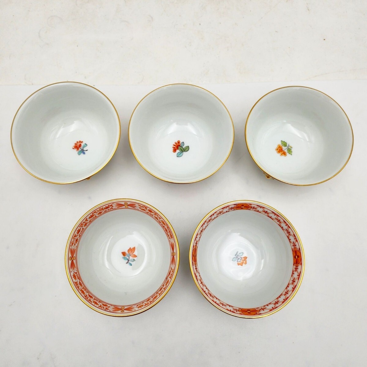 美品 Meissen マイセン シノワズリ 柿右衛門様式 小皿 小鉢 5点 美品 Meissen マイセン シノワズリ 柿右衛門様式 小皿 小鉢 5点