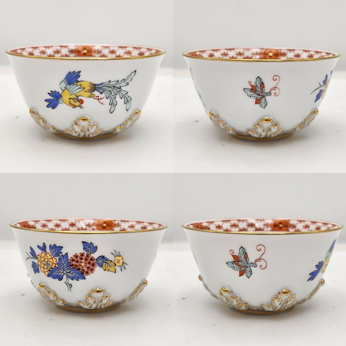 美品 Meissen マイセン シノワズリ 柿右衛門様式 小皿 小鉢 5点 美品 Meissen マイセン シノワズリ 柿右衛門様式 小皿 小鉢 5点