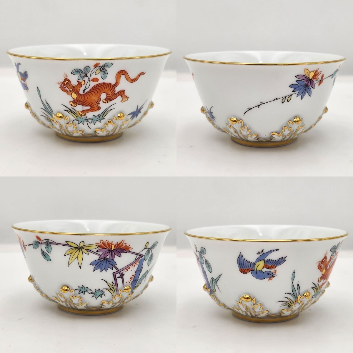 美品 Meissen マイセン シノワズリ 柿右衛門様式 小皿 小鉢 5点 美品 Meissen マイセン シノワズリ 柿右衛門様式 小皿 小鉢 5点