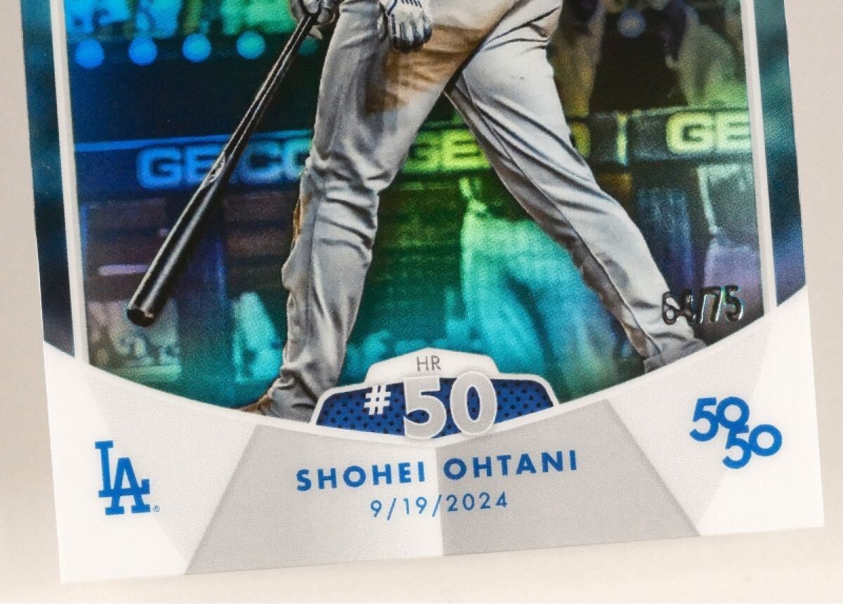 7】75枚限定!2024 大谷翔平 Topps Chrome HR50 #100 Aqua 7】75枚限定!2024 大谷翔平 Topps Chrome HR50 #100 Aqua
