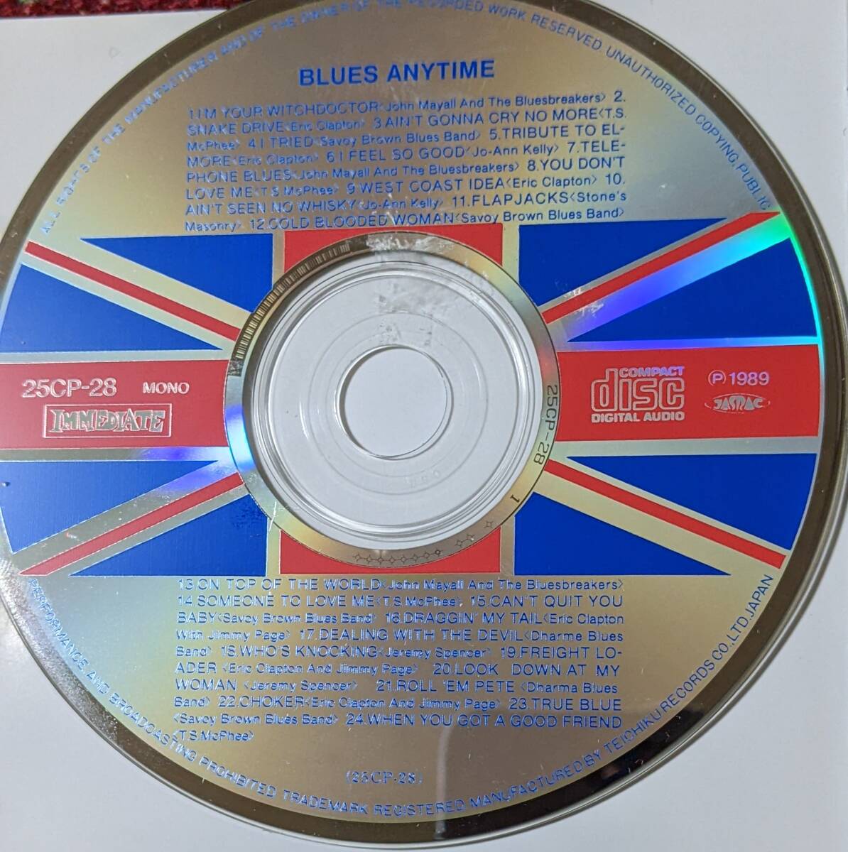 60's　英国 ブルース・オムニバス クラプトン、ペイジ、メイオ－ルほか(CD)/ ブルース・エニイタイム Immediate 25CP-28 1968年_画像10