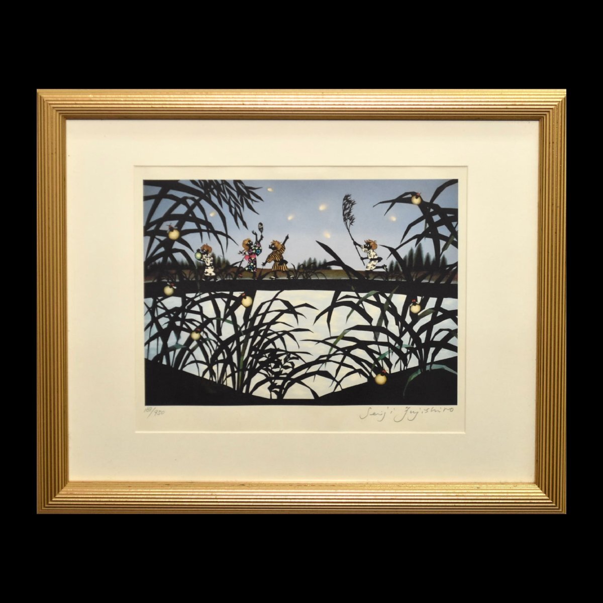 10-7238)藤城清治『ほたるこい』188/950 版画 シルクスクリーン 10-7238)藤城清治『ほたるこい』188/950 版画 シルクスクリーン