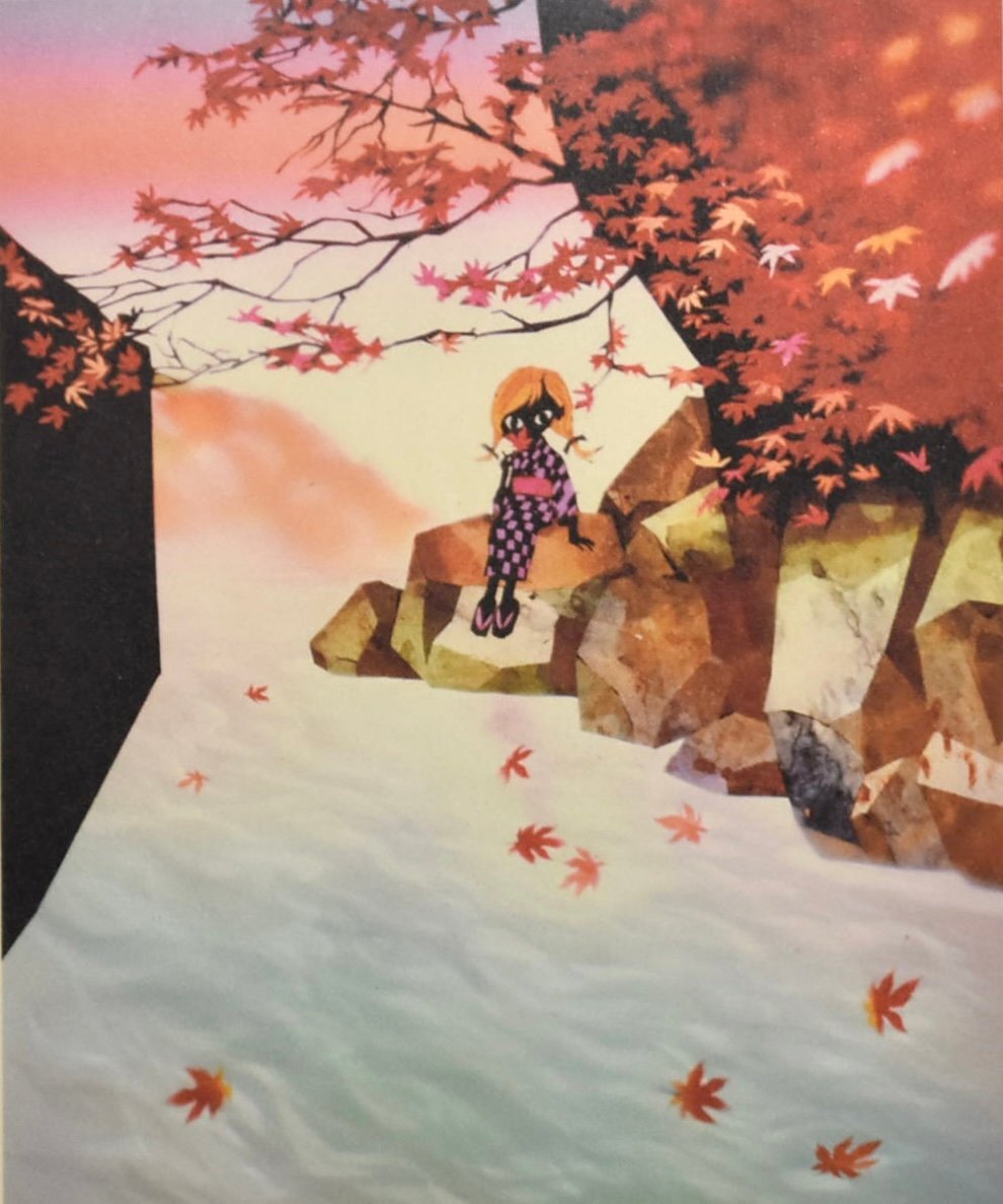 10-7245)藤城清治『紅葉』593/950 版画 シルクスクリーン 直筆