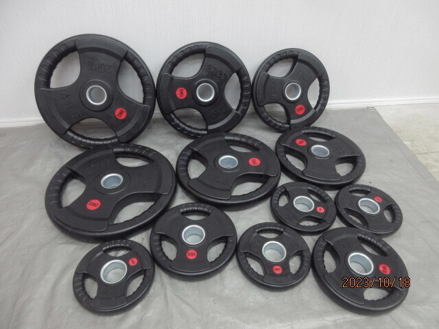 ★新品★110kg バーベルプレート セット 20kg×2 10kg×4 5kg×4 2.5kg×4 合計110kg ベンチプレス スクワット ウエイトプレート プレート