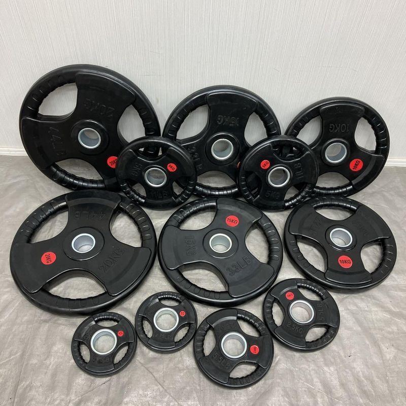 ★新品★2.5kg 5kg 10kg 各2枚 合計6枚 35kgセット 50mm バーベル プレート ラバープレート オリンピックプレート ウエイトプレート