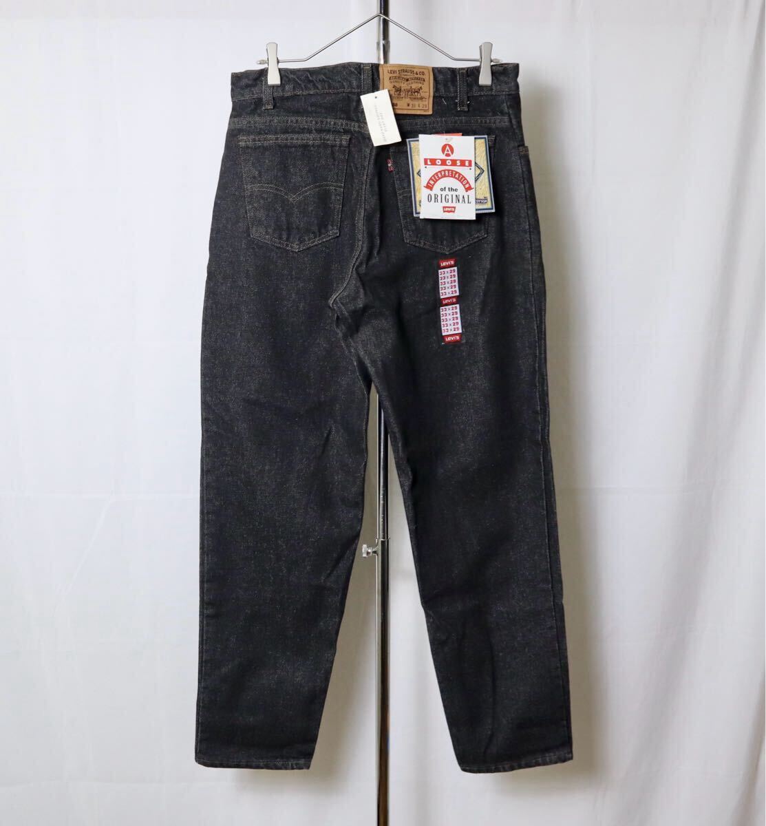 デッドストック W33 L29 LEVIS 550 USA製 ブラック デニムパンツ デッドストック W33 L29 LEVIS 550 USA製 ブラック デニムパンツ