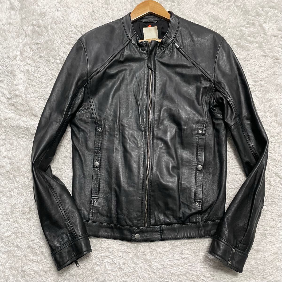 美品 人気 Lサイズ!! DIESEL ディーゼル 最高級 ラムレザー 美品 人気 Lサイズ!! DIESEL ディーゼル 最高級 ラムレザー