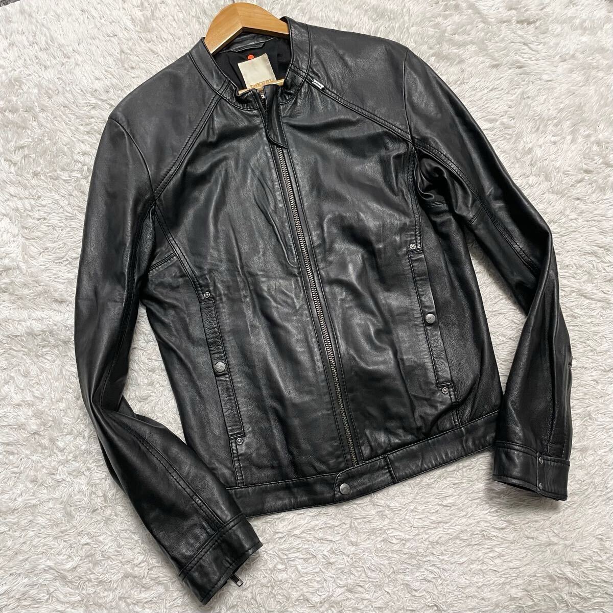 美品 人気 Lサイズ!! DIESEL ディーゼル 最高級 ラムレザー 美品 人気 Lサイズ!! DIESEL ディーゼル 最高級 ラムレザー