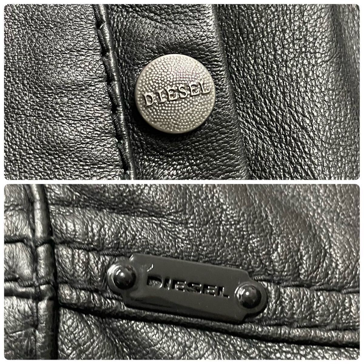 美品 人気 Lサイズ!! DIESEL ディーゼル 最高級 ラムレザー 美品 人気 Lサイズ!! DIESEL ディーゼル 最高級 ラムレザー