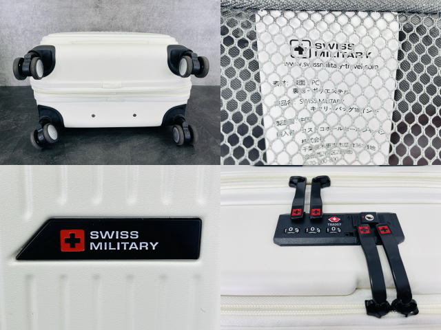 SWISS MILITARY 18 дюймовый 42L Carry кейс [ б/у ] Swiss Military чемодан белый кодовый замок тип /512077