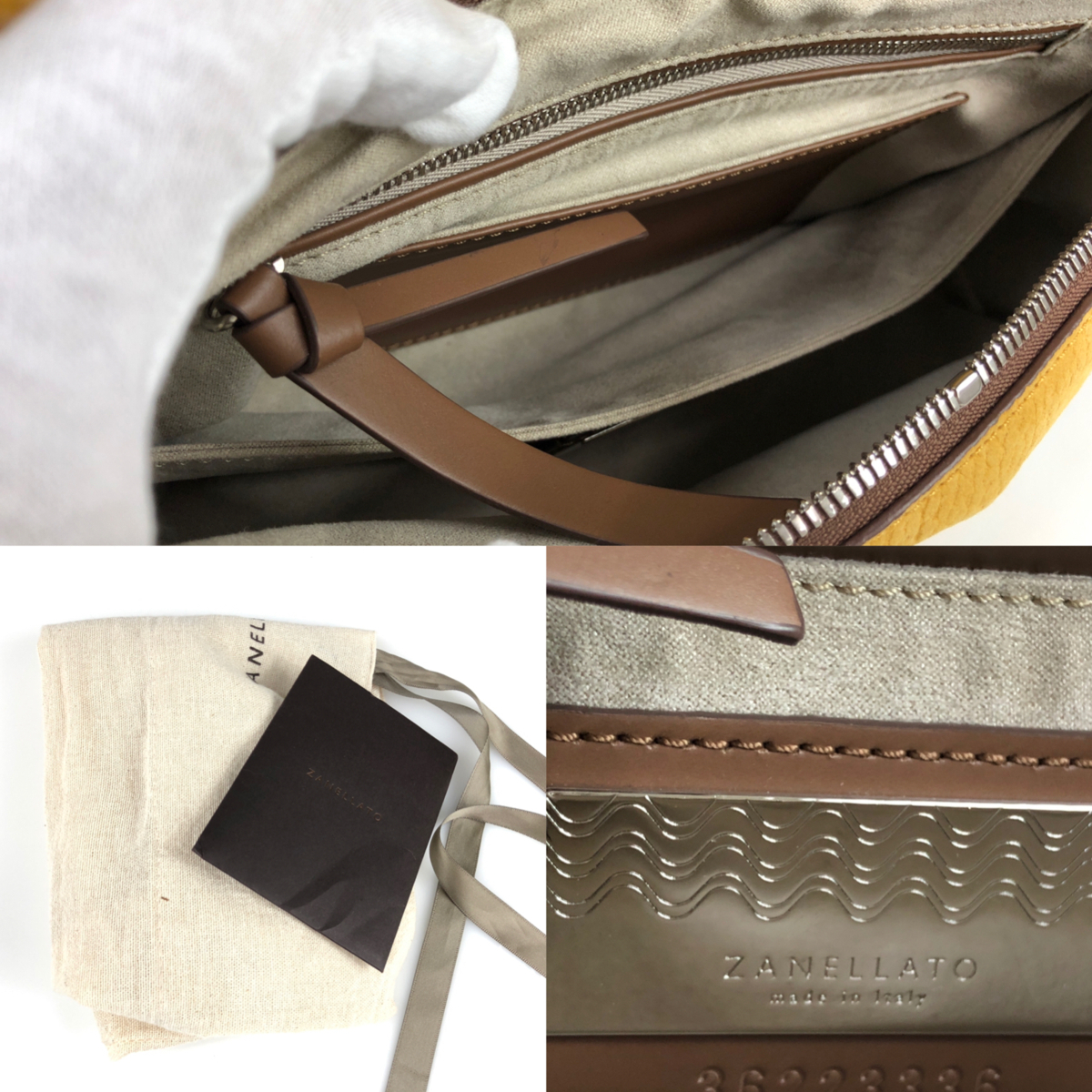 美品 ザネラート ZANELLATO NINA S LAZO 2WAY 牛革バッグ 美品 ザネラート ZANELLATO NINA S LAZO 2WAY 牛革バッグ