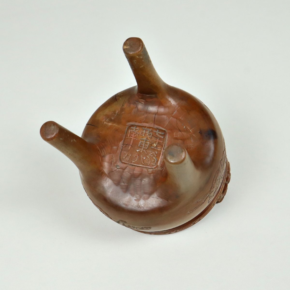古作 木彫 七十一翁 西東北南造 柘植 黄揚木 刳り貫き 香炉 古作 木彫 七十一翁 西東北南造 柘植 黄揚木 刳り貫き 香炉
