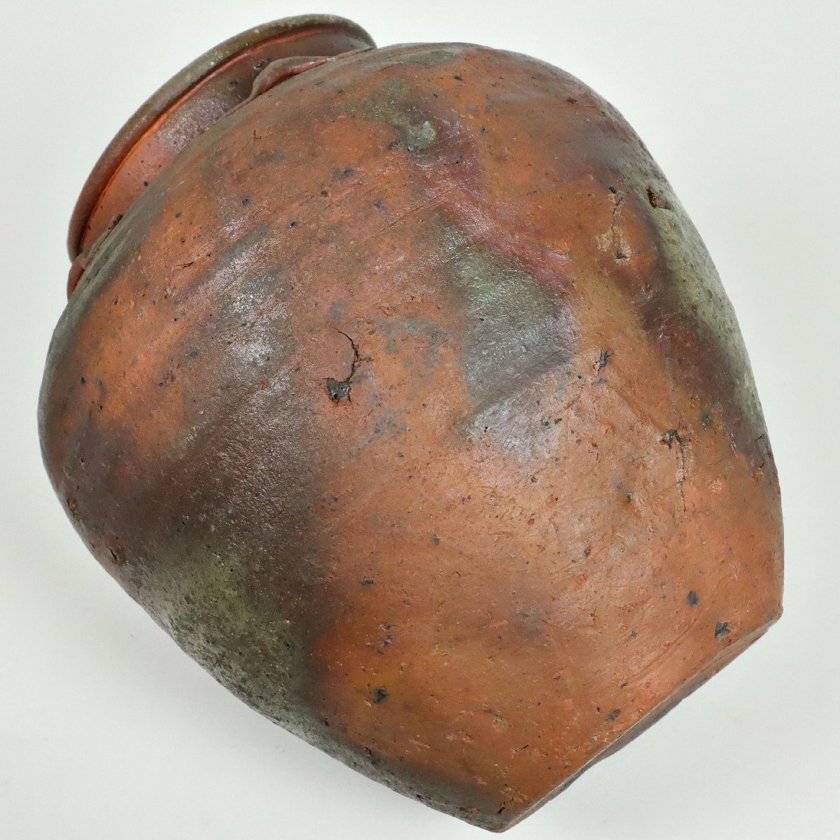 蒐集家委託品 伝来品 桃山時代 古備前 葉茶壷 四耳壷 箱 備前焼 蒐集家委託品 伝来品 桃山時代 古備前 葉茶壷 四耳壷 箱 備前焼