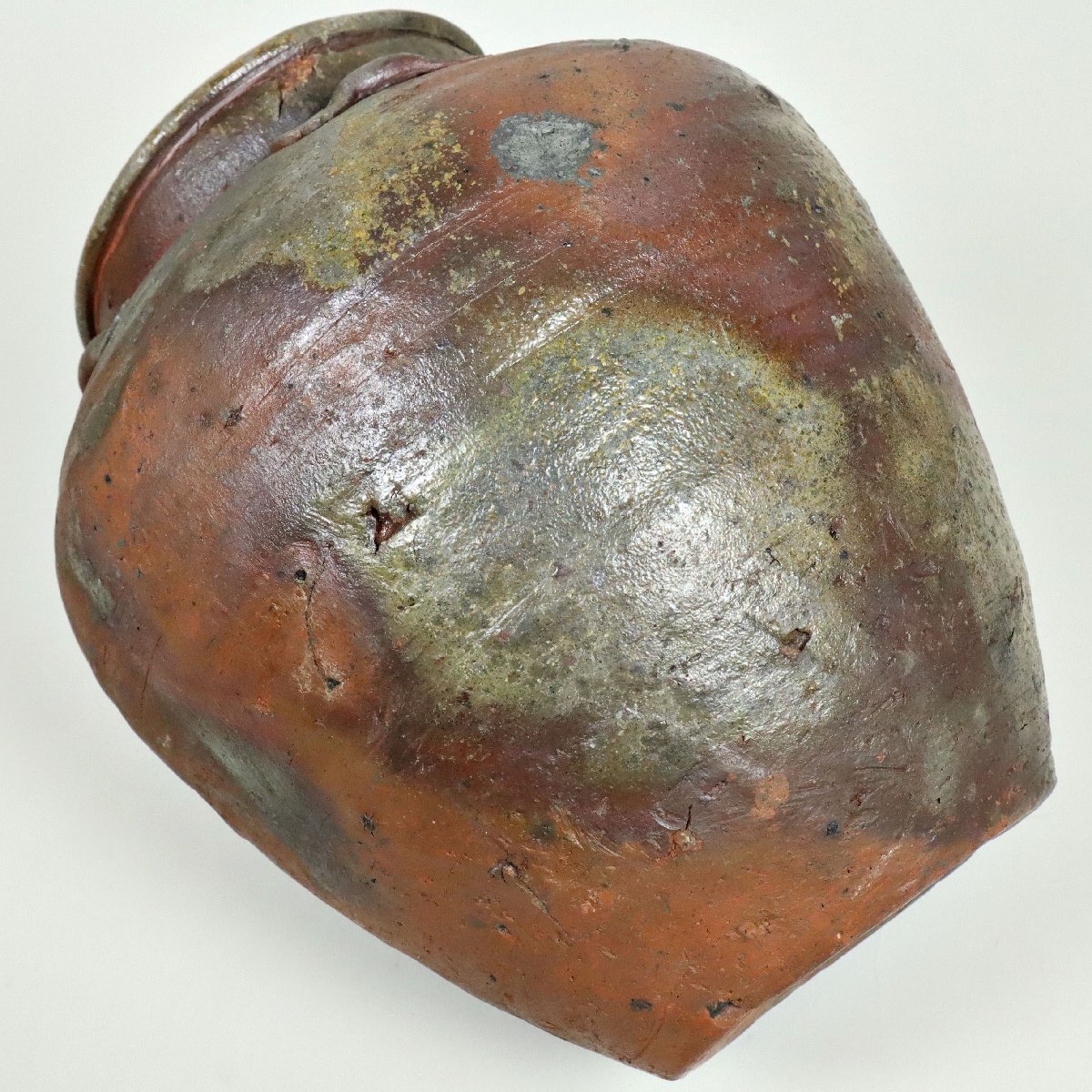 蒐集家委託品 伝来品 桃山時代 古備前 葉茶壷 四耳壷 箱 備前焼 蒐集家委託品 伝来品 桃山時代 古備前 葉茶壷 四耳壷 箱 備前焼