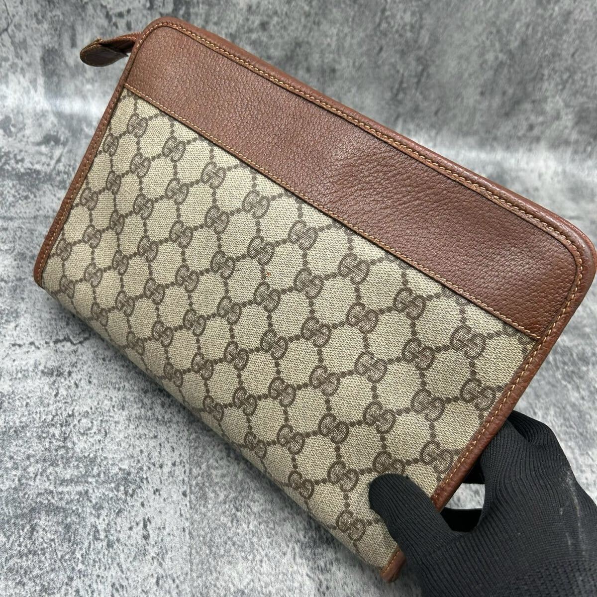 極美品/王道モデル】GUCCI グッチ クラッチバッグ GG柄 レザー 極美品/王道モデル】GUCCI グッチ クラッチバッグ GG柄 レザー