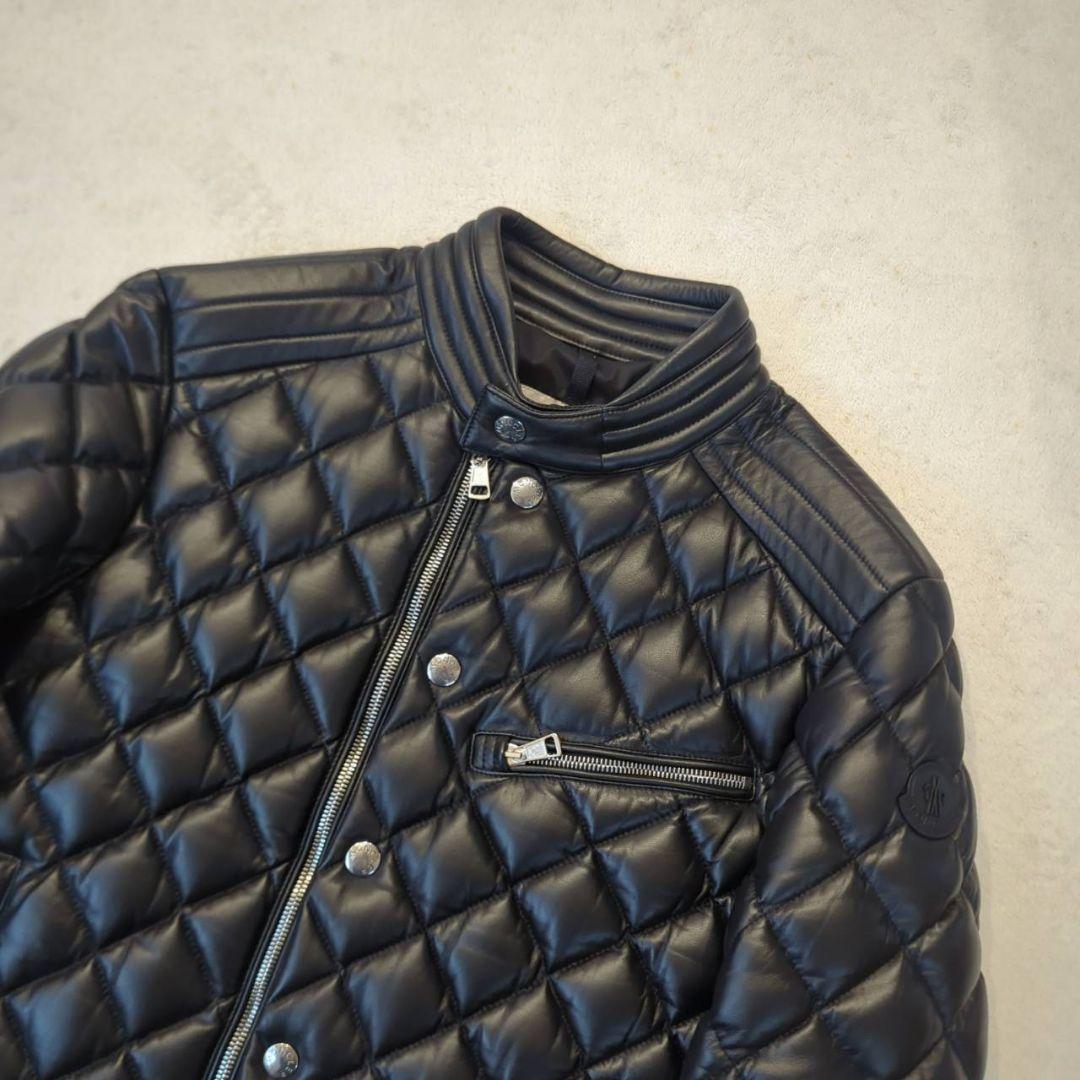 1円~ 極希少 MONCLER モンクレール レザー ダウンジャケット 1円~ 極希少 MONCLER モンクレール レザー ダウンジャケット