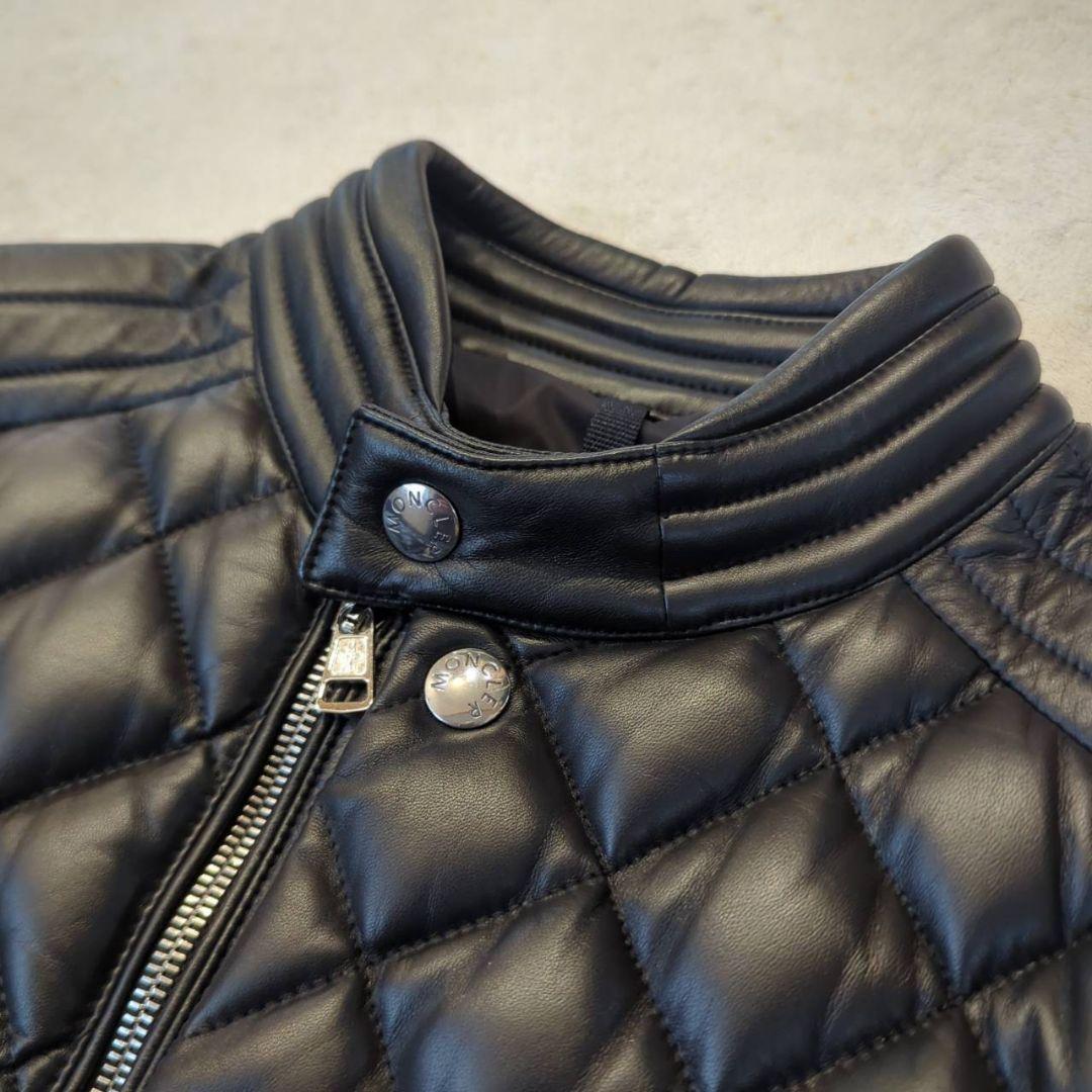 1円~ 極希少 MONCLER モンクレール レザー ダウンジャケット 1円~ 極希少 MONCLER モンクレール レザー ダウンジャケット