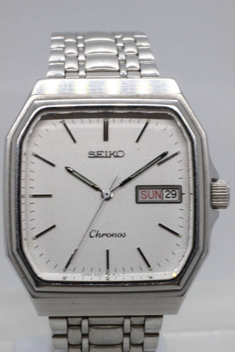 SEIKO】Chronos 5H23-5100 QUARTZ10BAR NICKEL ALLOY ST.STEEL SEIKO】Chronos 5H23-5100 QUARTZ10BAR NICKEL ALLOY ST.STEEL