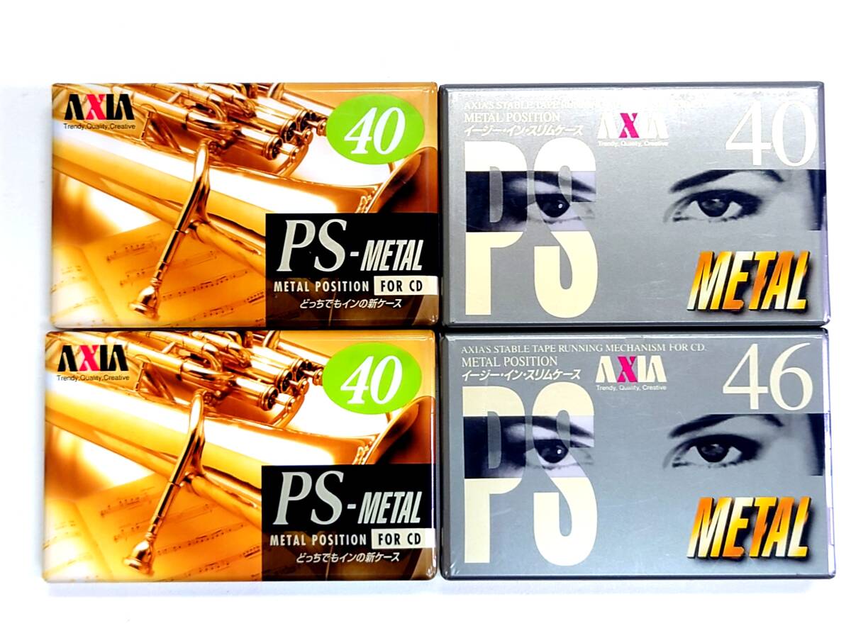 新品AXIA/アクシア/PS METAL/40分3本、46分1本 メタルテープTYPE Ⅳ