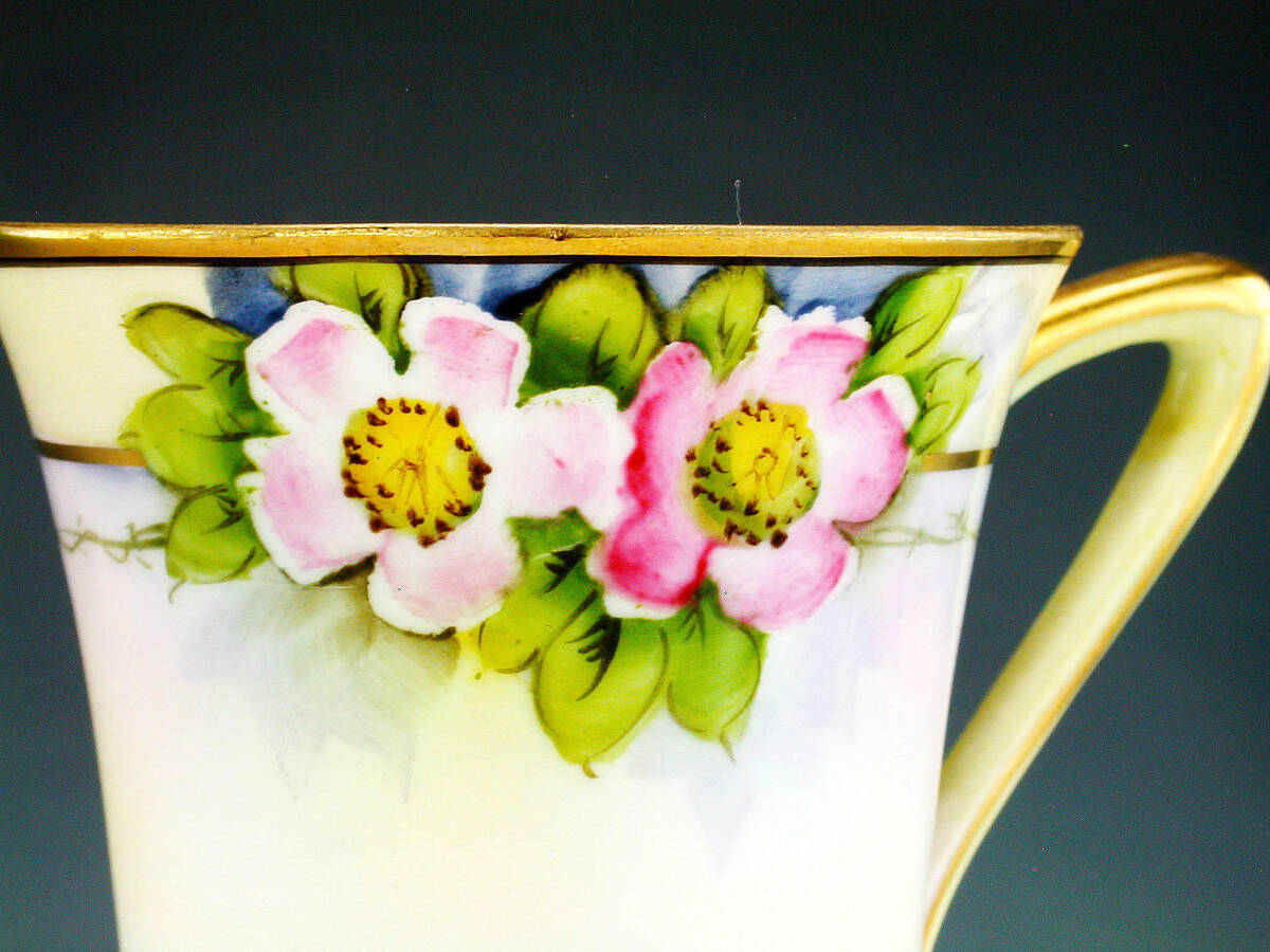オールドノリタケ・金彩野薔薇図紋 キャビネットカップ オールドノリタケ・金彩野薔薇図紋 キャビネットカップ