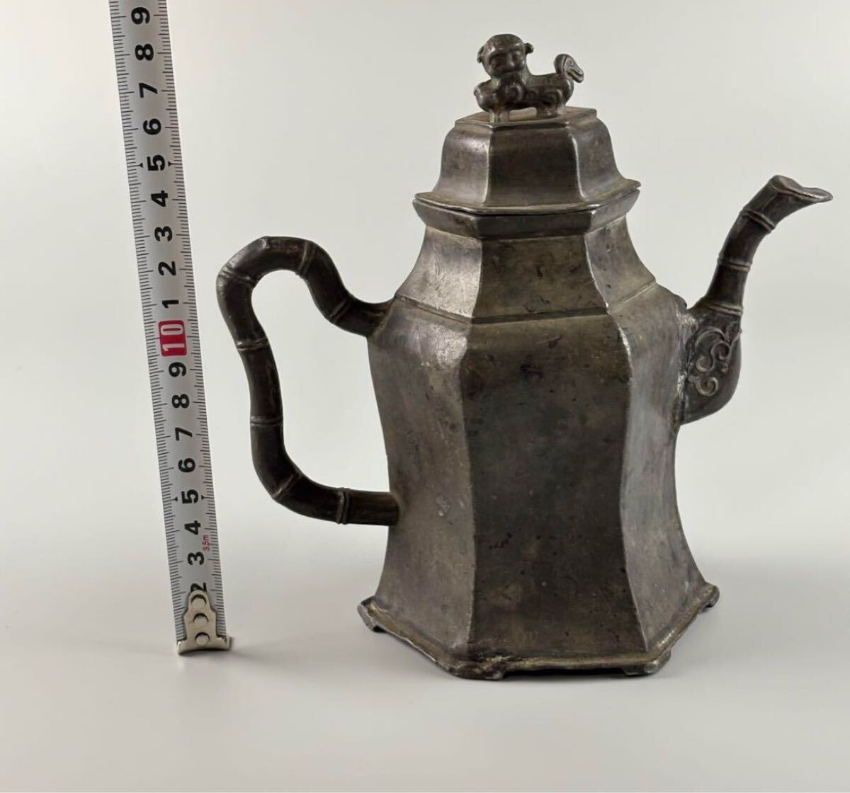 【在庫あり/即出荷可】 水注 古錫 時代 在銘有 中国 水滴 検 茶器 茶道具 本錫 煎茶道具 工芸品