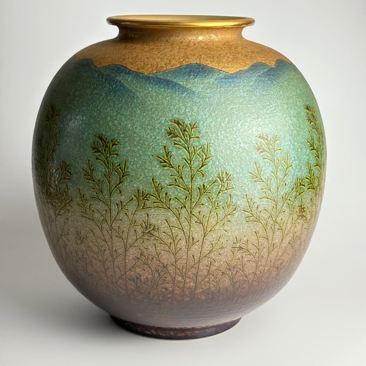 九谷焼 敏鳳 花瓶 共箱 壺 花器 花入 飾壺 陶瓷器 美術品 陶磁 九谷焼 敏鳳 花瓶 共箱 壺 花器 花入 飾壺 陶瓷器 美術品 陶磁