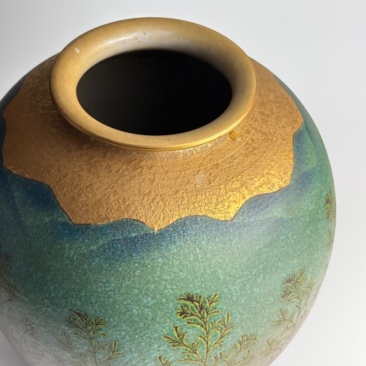 九谷焼 敏鳳 花瓶 共箱 壺 花器 花入 飾壺 陶瓷器 美術品 陶磁 九谷焼 敏鳳 花瓶 共箱 壺 花器 花入 飾壺 陶瓷器 美術品 陶磁