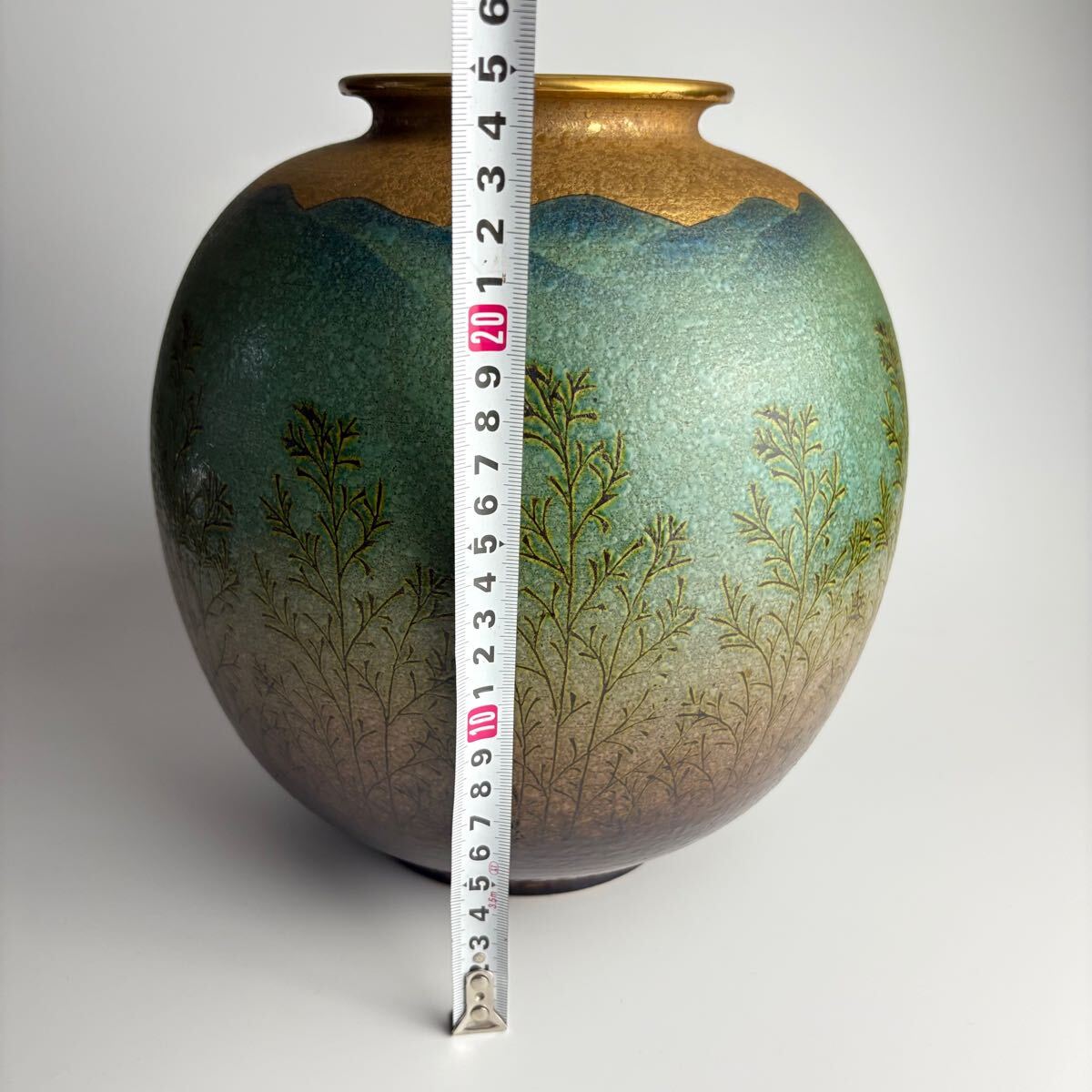 九谷焼 敏鳳 花瓶 共箱 壺 花器 花入 飾壺 陶瓷器 美術品 陶磁