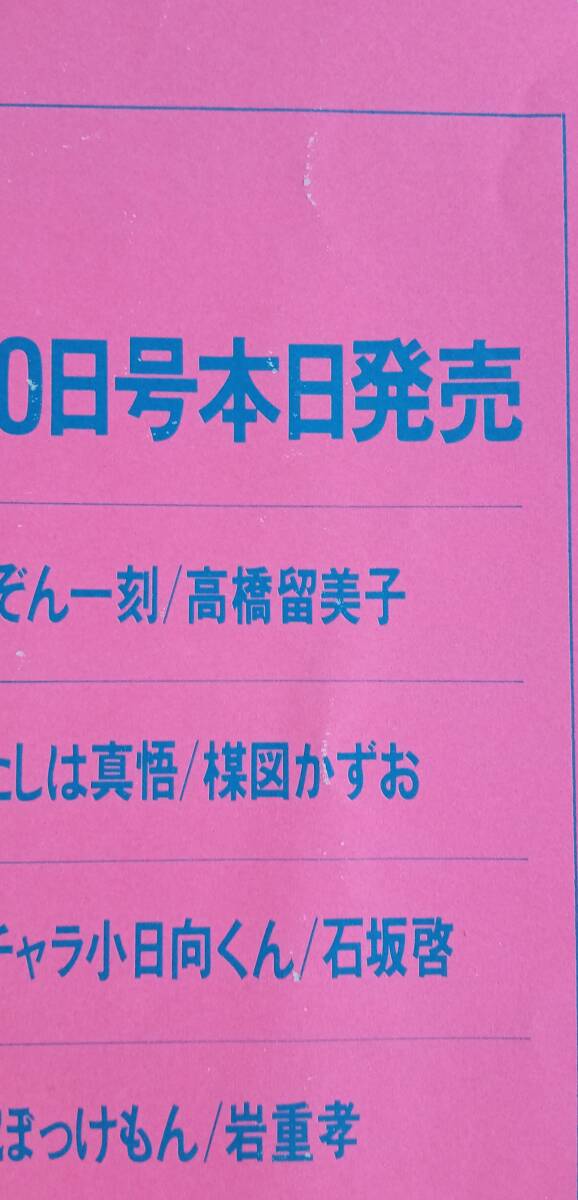 めぞん一刻 中吊り広告 ビッグコミックスピリッツ 昭和58年8月30 めぞん一刻 中吊り広告 ビッグコミックスピリッツ 昭和58年8月30